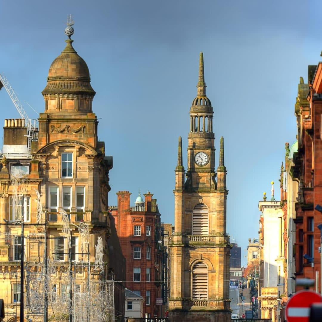Beautiful Flat With Panoramic Views Over The City Glasgow Exterior foto